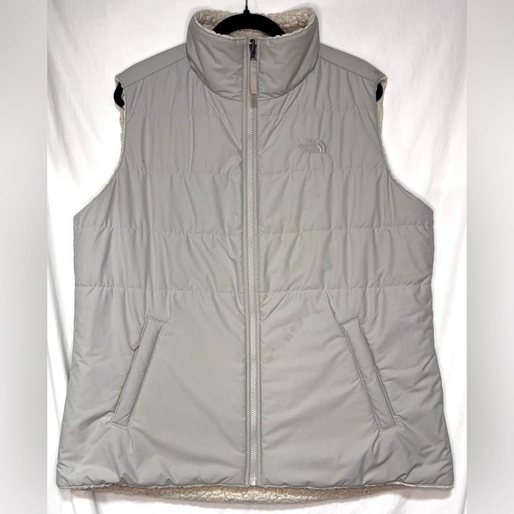 The North Face Merriewood Reversible Fleece Zip Vest Cozy Sherpa Winter Snow - Picture 2 of 15